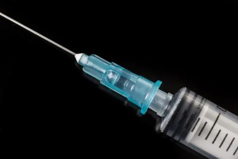 Empty disposable syringe Stock Photos