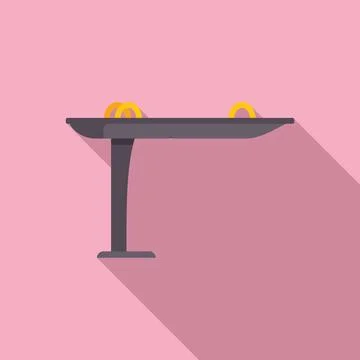 Empty diving board standing on pink background Stock Illustration