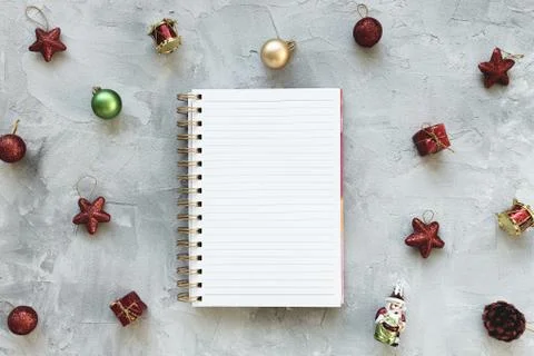 Empty To Do List on Christmas festive background Stock Photos