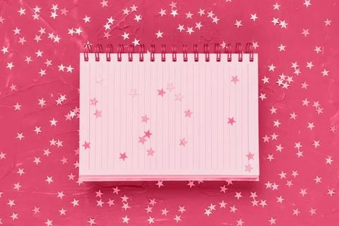 Empty To Do List on Christmas festive background in trendy color of the year Stock Photos