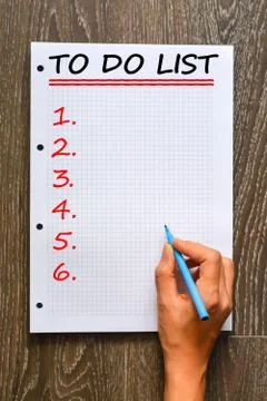 Empty to do list on a math book Fotos Stock