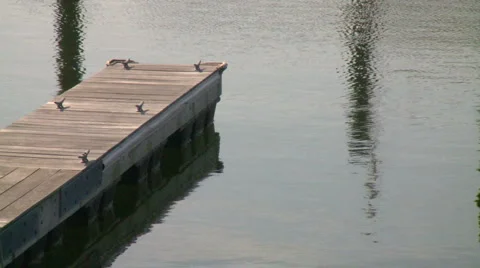 Empty dock at a marina Stock Footage 4166791