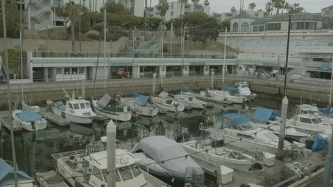 Empty dock. Pier. Apandoned city during coronavirus quarantine.Raw color Stock Footage 127123022