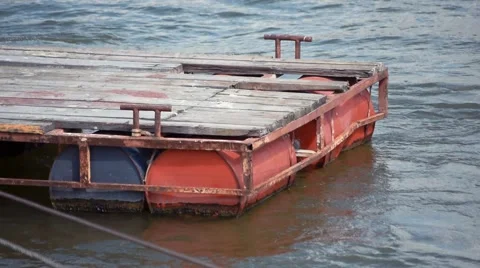 Empty Dock on Water Stock Footage 49970529