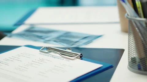 Empty doctors office meeting room used in disease prevention and medical service Stock Footage 282678285