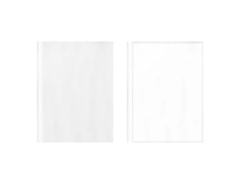 Empty document protector and blank white A4 paper sheet mockup Stock Illustration