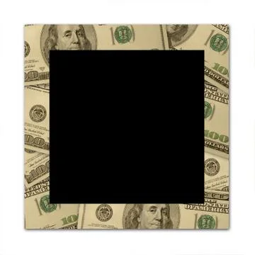 Empty dollars frame Stock Photos