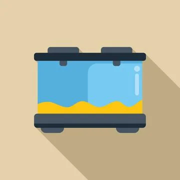 Empty double aquarium with sand and water inside waiting for fish Stock Illustration
