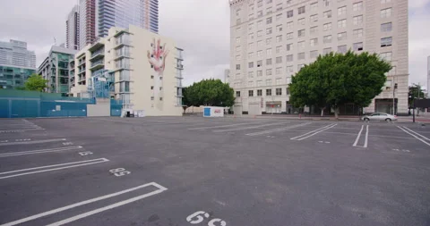 Empty Down Town During The Covid19 Pandemic in Los Angeles, California Stock Footage 151232711