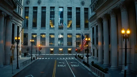Empty Downtown Chicago Eighteen Stock Footage 127041852