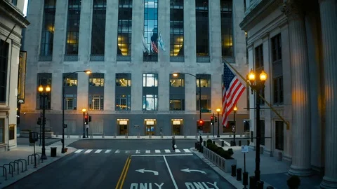 Empty Downtown Chicago Six Stock Footage 127042072