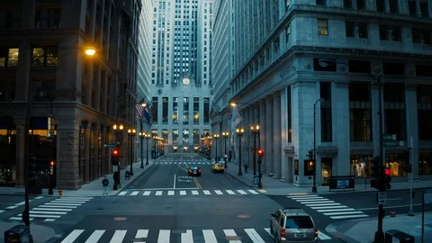 Empty Downtown Chicago Ten Stock Footage 127042099