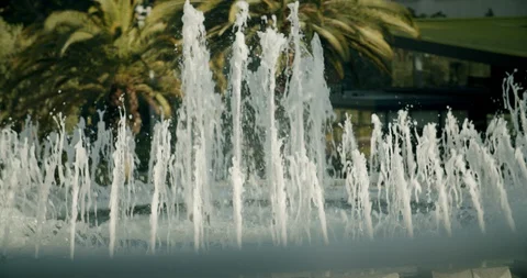 Empty Downtown LA Park City Hall 4K 48FPS SLO-MO Stock Footage 129647399