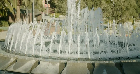 Empty Downtown LA Park City Hall 4K 48FPS SLO-MO Stock Footage 129647789