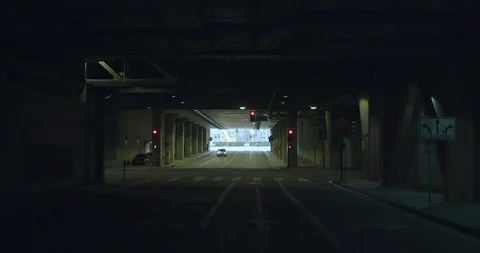 Empty Downtown LA Streets Inner City 4K 48FPS SLO-MO Stock Footage 129648443