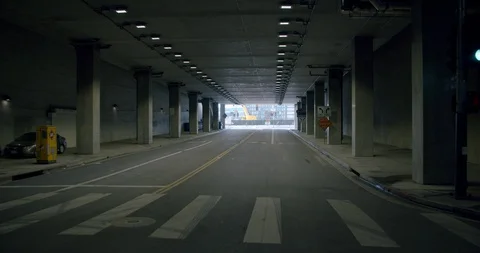 Empty Downtown LA Streets Inner City 4K 48FPS SLO-MO Stock Footage 129648869