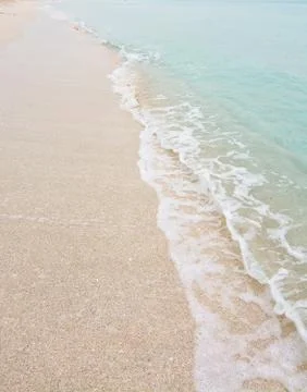 Empty dreamy soft paradise beach Stock Photos