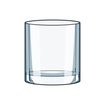 Empty drinking glass illustration preparing for beverage Stock Illustration