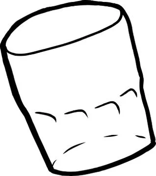 Empty Drinking Glass Outline Stock Illustration