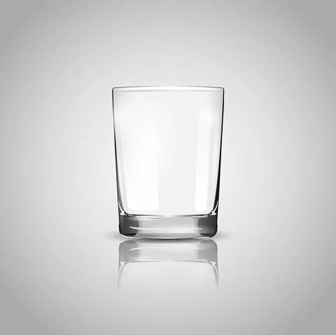 Empty drinking glass. Vector illustration Illustrazione stock