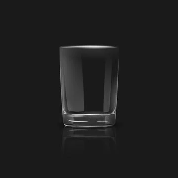 Empty drinking glass. Vector illustration Illustrazione stock