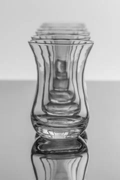 Empty drinking glasses Stock Photos