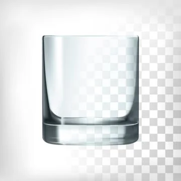 Empty drinking whiskey glass cup Stockillustratie