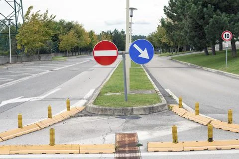Empty driveway signs Stock Photos
