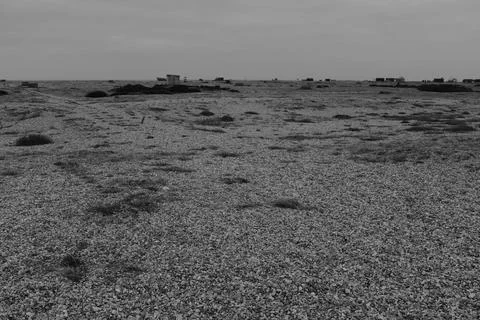 Empty Dungeness beach  Stock Photos