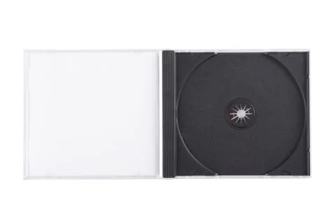 Empty dvd case isolated on a white background. Stock Photos
