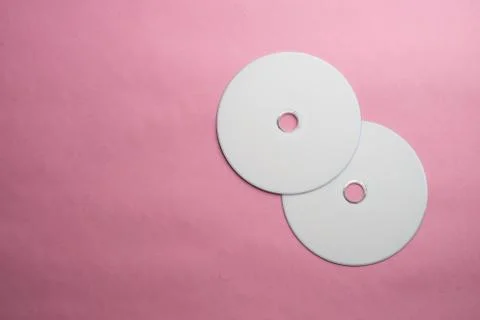 Empty DVD CD disk on colorful background Foto stock