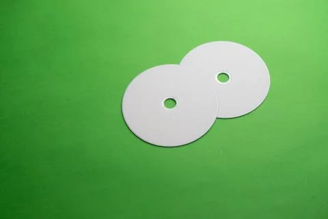Empty DVD CD disk on colorful background Foto stock