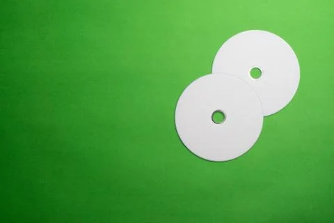 Empty DVD CD disk on colorful background 스톡 사진