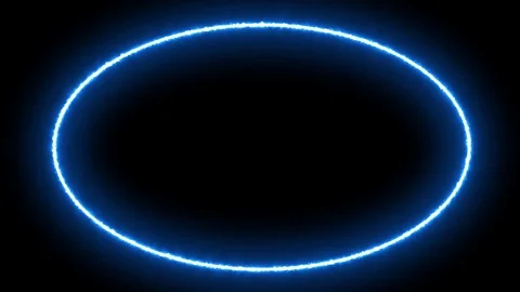 Empty e lip circle, circular frame with electric power border glowing Stock Footage 124723787