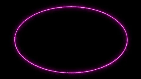 Empty e lip circle, circular frame with electric power border glowing Stock Footage 124724314