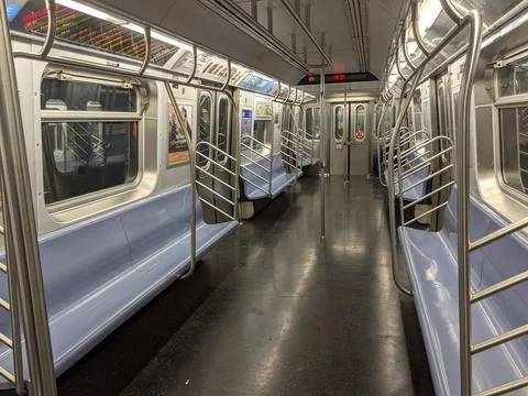 Empty E train Stock Photos