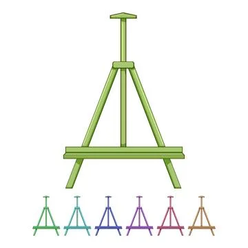 Empty easel cartoon vector graphic Stock Illustration