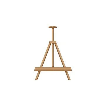 Empty easel cartoon vector illustration Illustrazione stock
