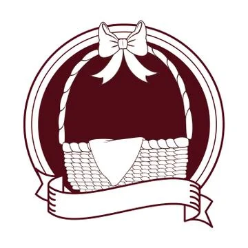 Empty easter eggs basket Stock Illustration