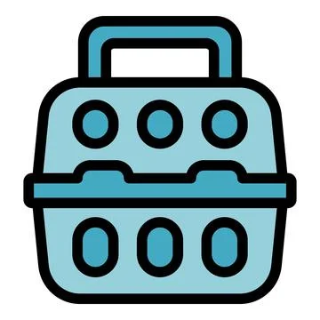 Empty egg carton carrying container for safe storage Stock Illustration