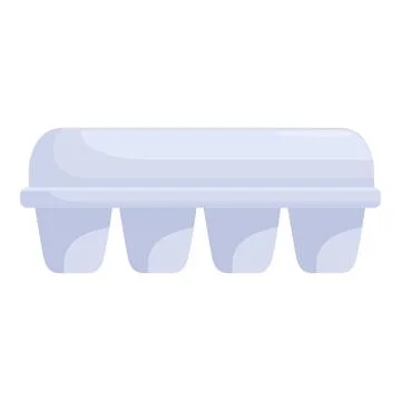 Empty egg carton holding potential for breakfast Stock Illustration