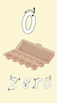 Empty egg carton on white background Stock Illustration