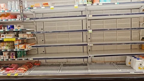 An empty egg counte in USA Stock Footage 303022115