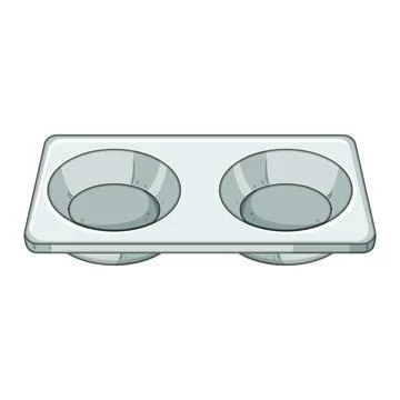 Empty egg holder tray for breakfast illustration Stock Illustration