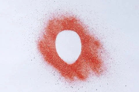 Empty egg print on color spread Stock Photos