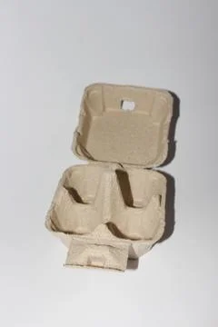 Empty Egg tray on White background, A Packaging of Egg. Stock Photos