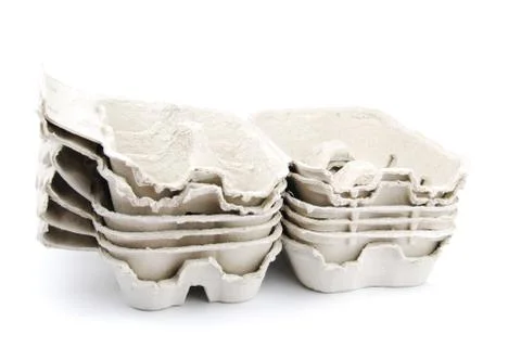 Empty eggs box Stock Photos