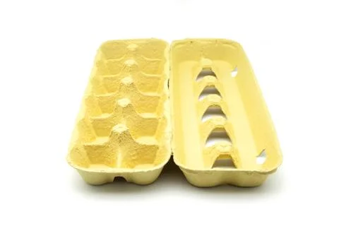 Empty eggs box Stock Photos