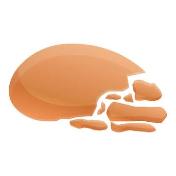 Empty eggshell icon, cartoon style Stockillustratie