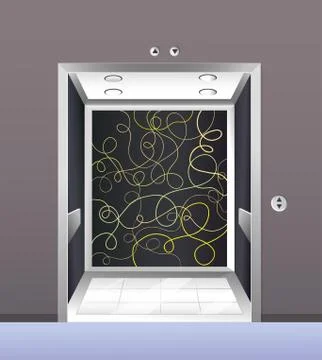 An empty elevator イラスト素材